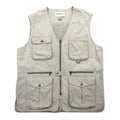 Eddie Bauer anni '90 gilet da pesca gilet da caccia L beige cotone
