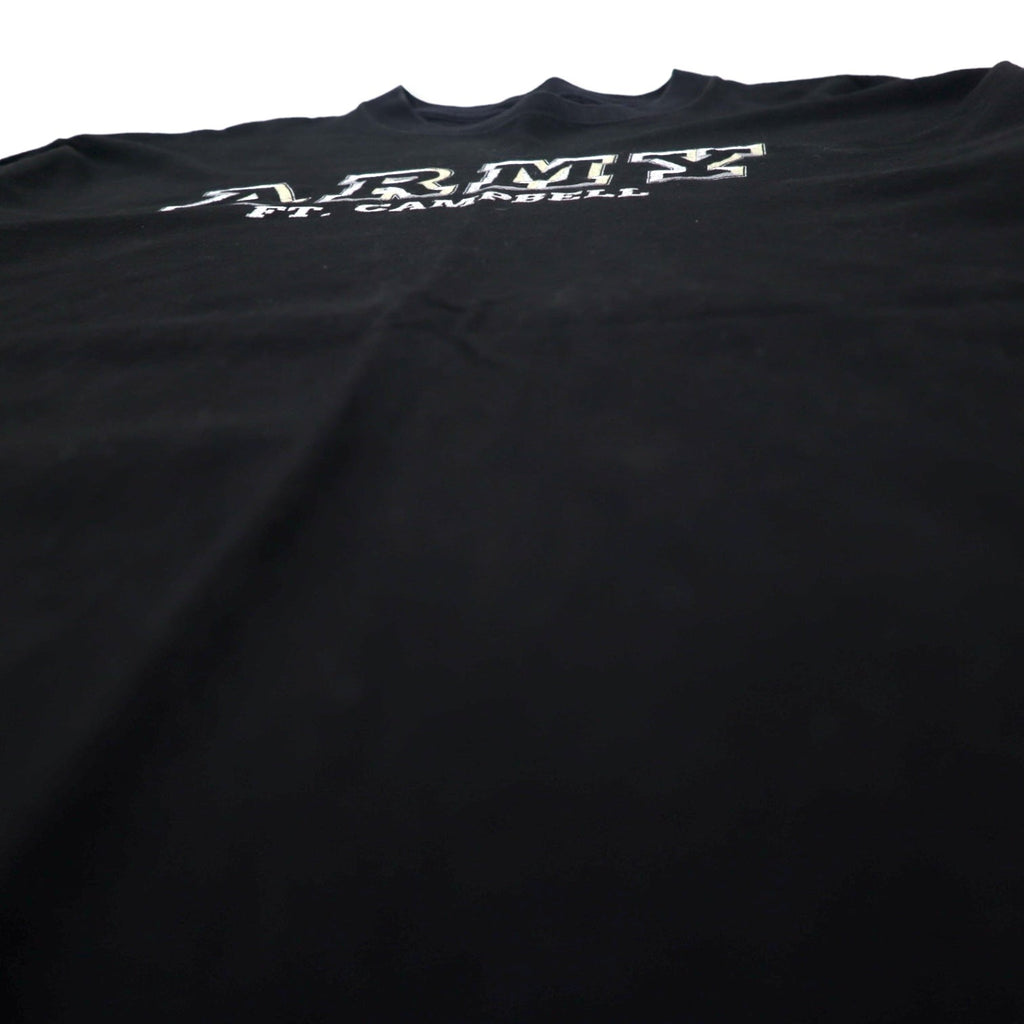 US ARMY Prodotto negli Stati Uniti Anni '90 T-shirt stampata L Nera Cotone SOFFE'S Choice
