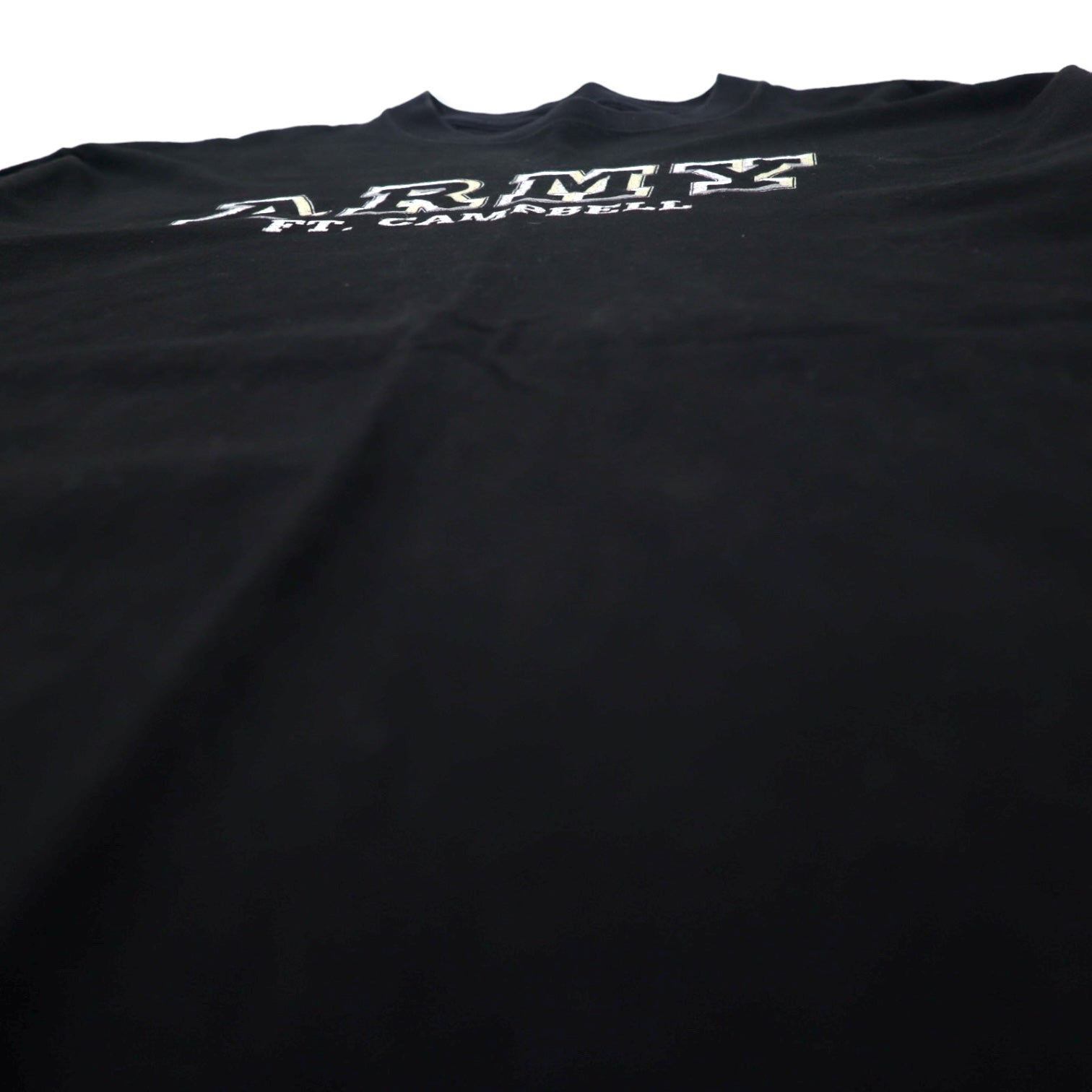 US ARMY Prodotto negli Stati Uniti Anni '90 T-shirt stampata L Nera Cotone SOFFE'S Choice