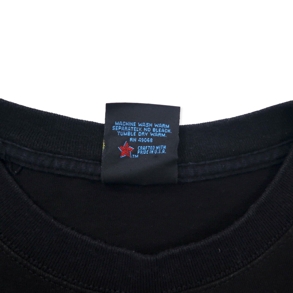 US ARMY Prodotto negli Stati Uniti Anni '90 T-shirt stampata L Nera Cotone SOFFE'S Choice