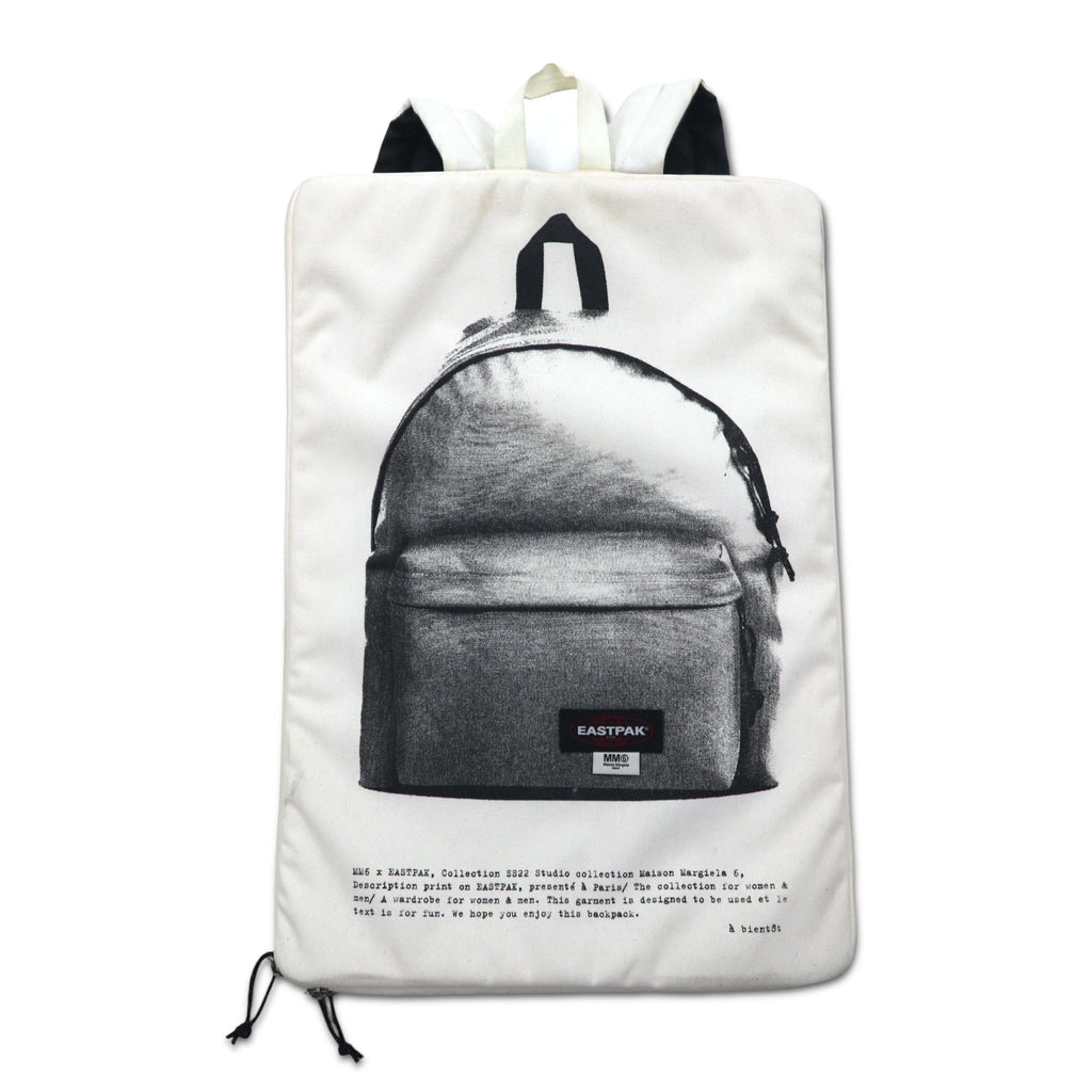 MM6 Borsa Poster Trompe l'oeil Edizione Limitata MAISON MARGIELA EASTPAK Zaino Bianco