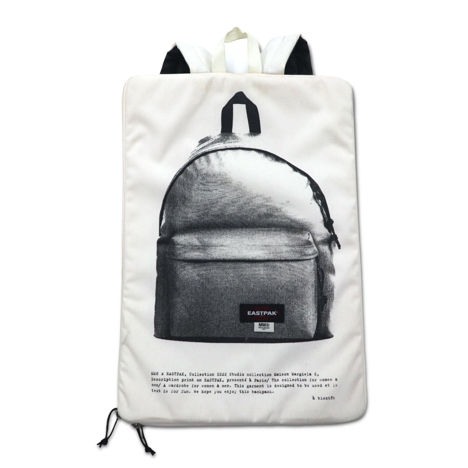 MM6 Borsa Poster Trompe l'oeil Edizione Limitata MAISON MARGIELA EASTPAK Zaino Bianco