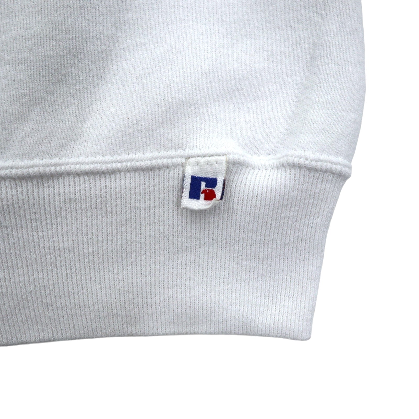 USA製 90s RUSSELL ATHLETIC Felpa Stampa College XL Bianca Cotone Logo ad Arco Stampa a Tre Livelli DUQUESNE UNIVERSITY