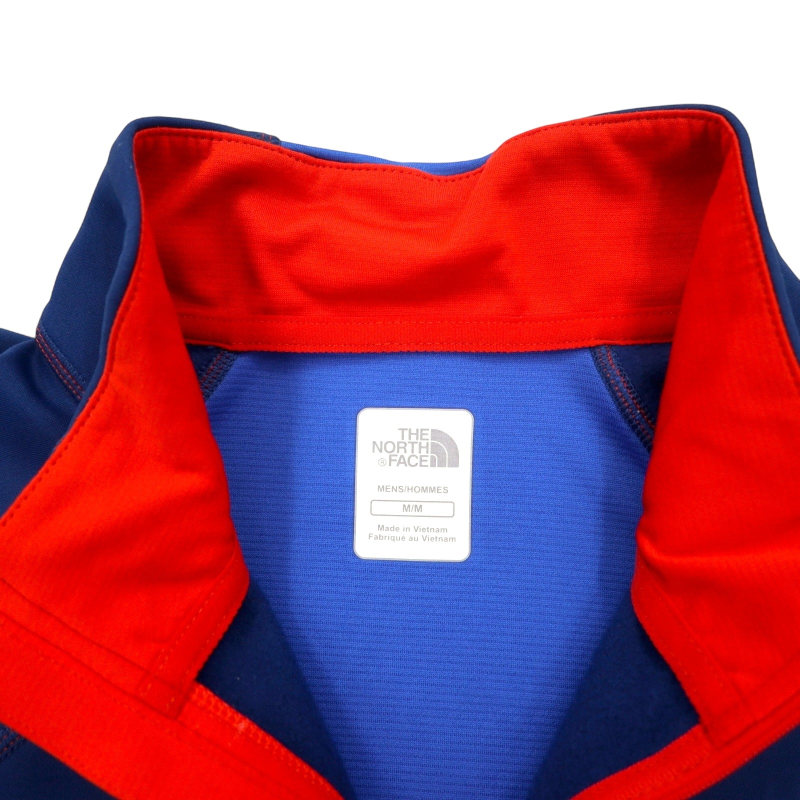 THE NORTH FACE T-shirt tecnica FlashDry a mezza zip, taglia M, blu navy, in poliestere elasticizzato, con tecnologia FLASHDRY e fori per i pollici, standard US.
