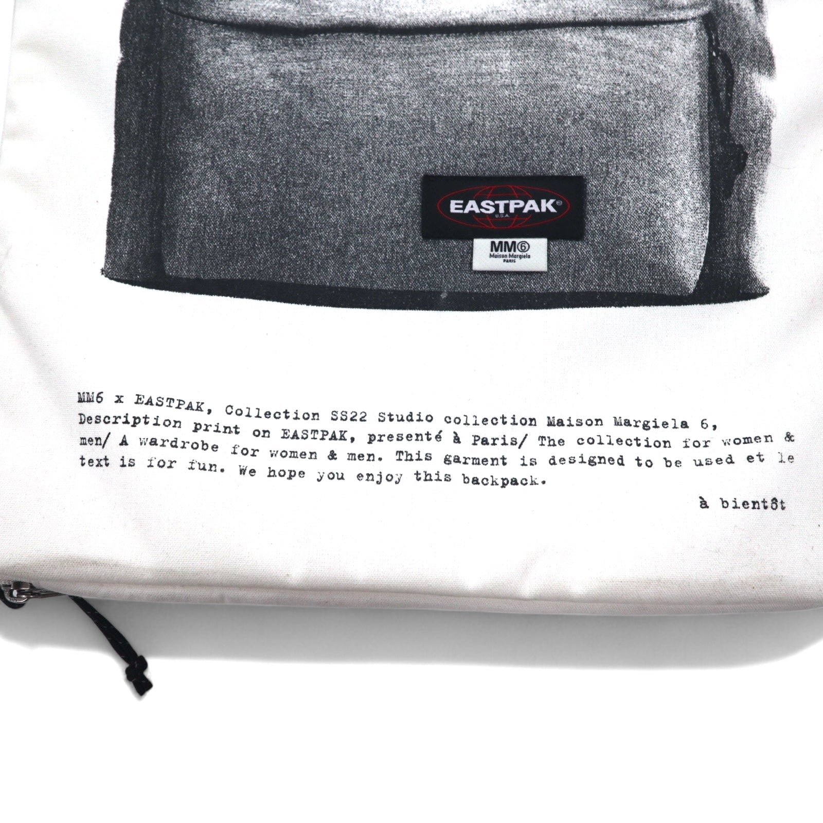 MM6 Borsa Poster Trompe l'oeil Edizione Limitata MAISON MARGIELA EASTPAK Zaino Bianco