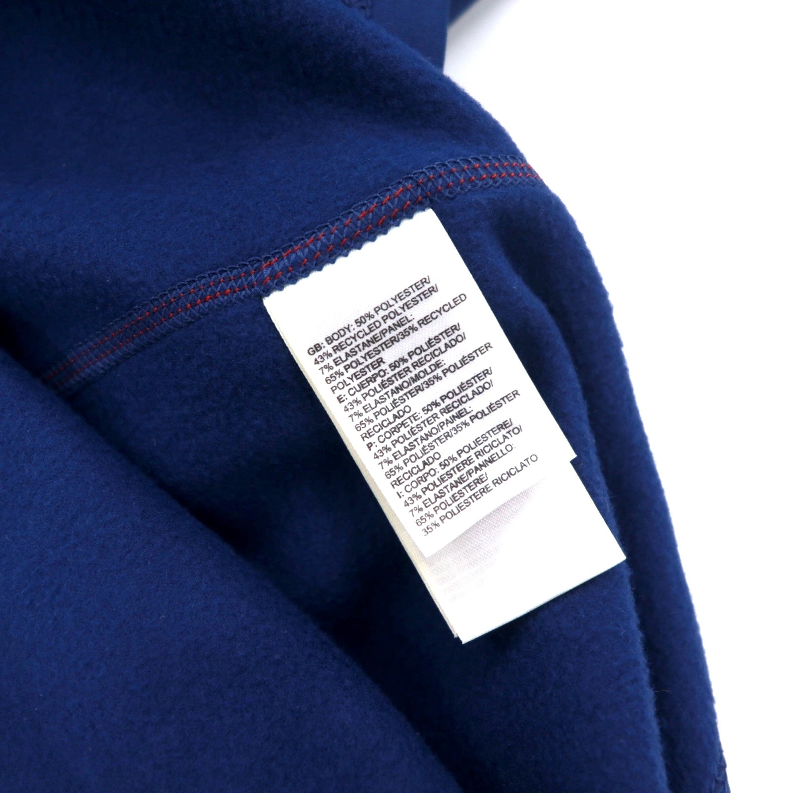 THE NORTH FACE T-shirt tecnica FlashDry a mezza zip, taglia M, blu navy, in poliestere elasticizzato, con tecnologia FLASHDRY e fori per i pollici, standard US.