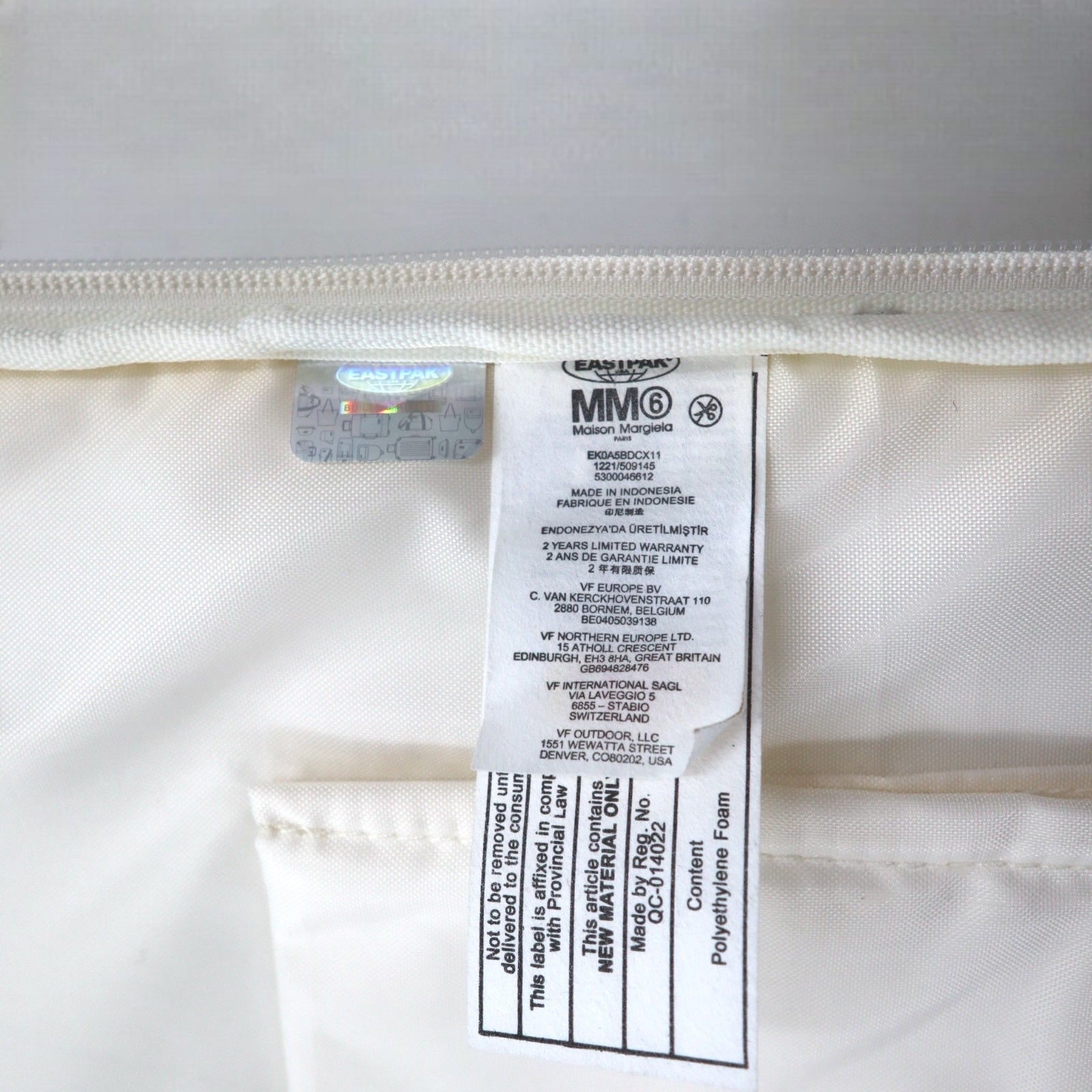 MM6 Borsa Poster Trompe l'oeil Edizione Limitata MAISON MARGIELA EASTPAK Zaino Bianco