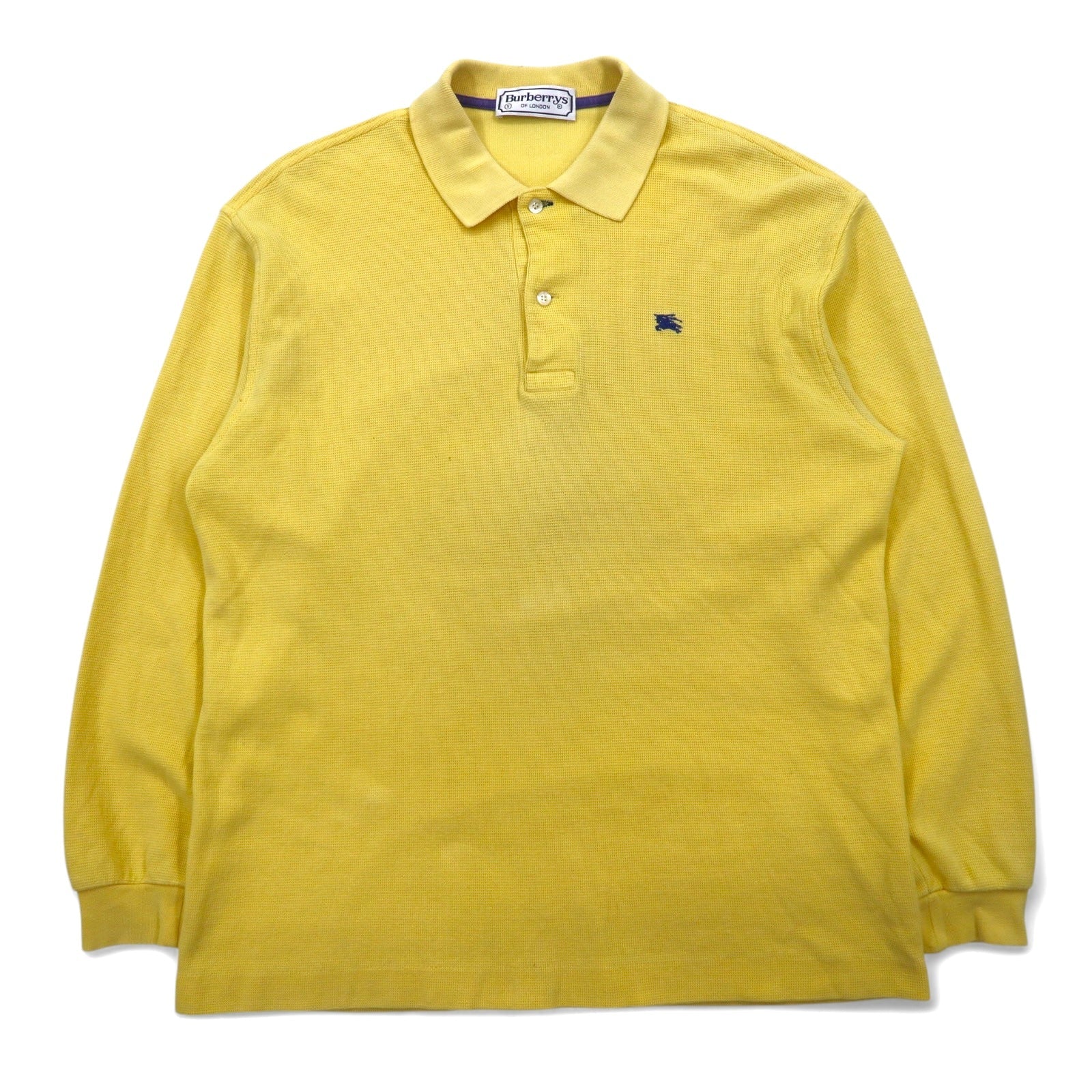 Burberrys OF LONDON Polo a maniche lunghe L Giallo Cotone Logo ricamato