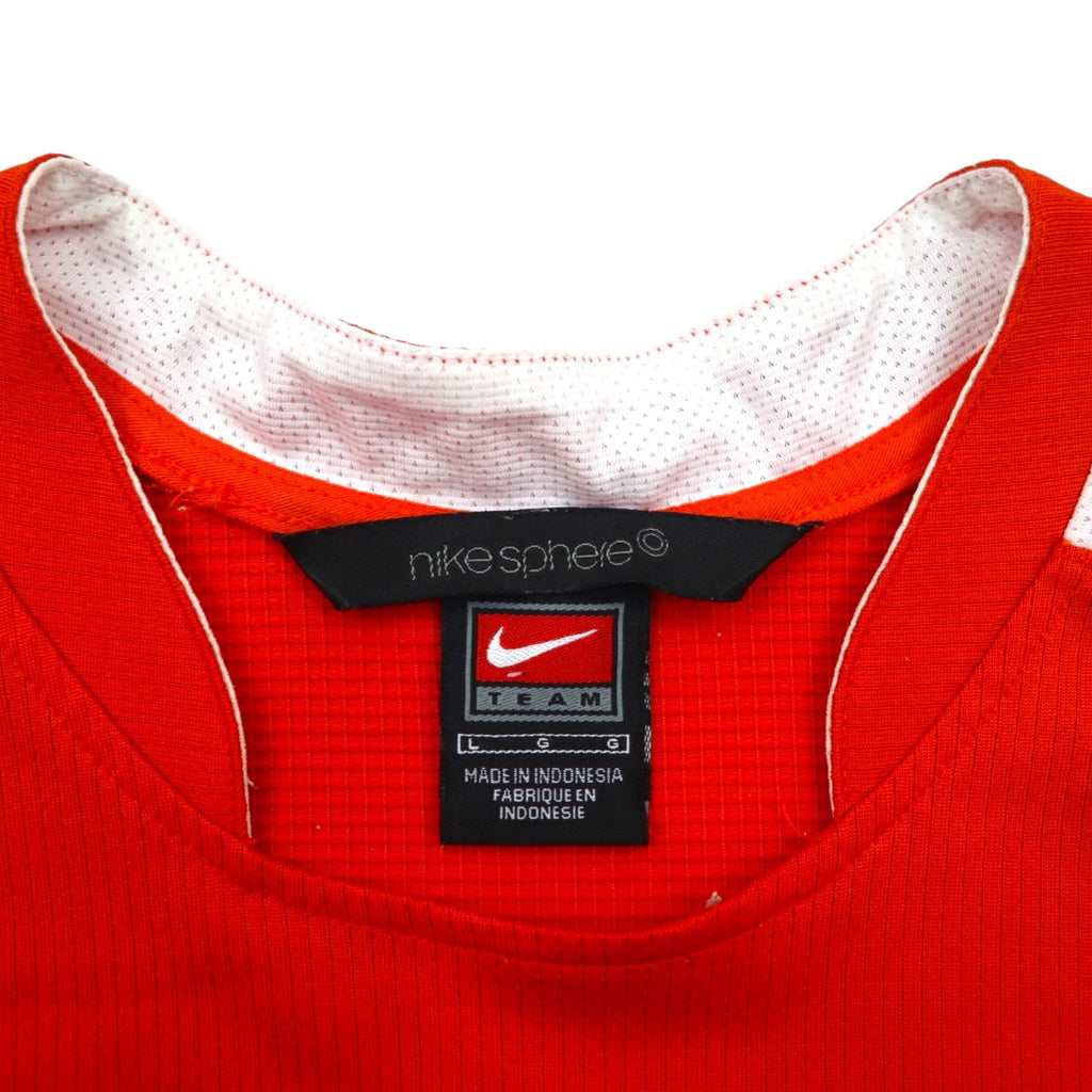 NIKE maglia da gioco anni 2000 TEAM L arancione poliestere logo Swoosh