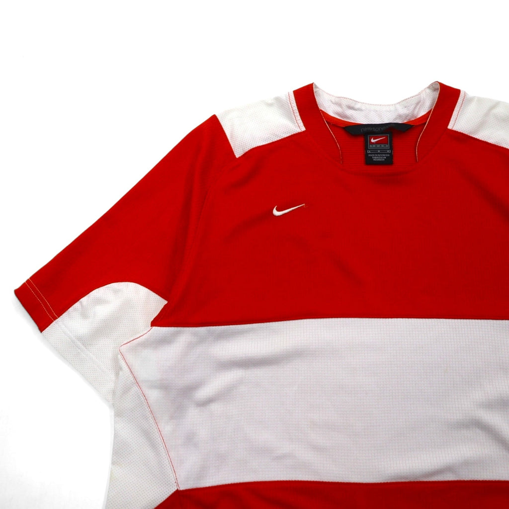 NIKE maglia da gioco anni 2000 TEAM L arancione poliestere logo Swoosh