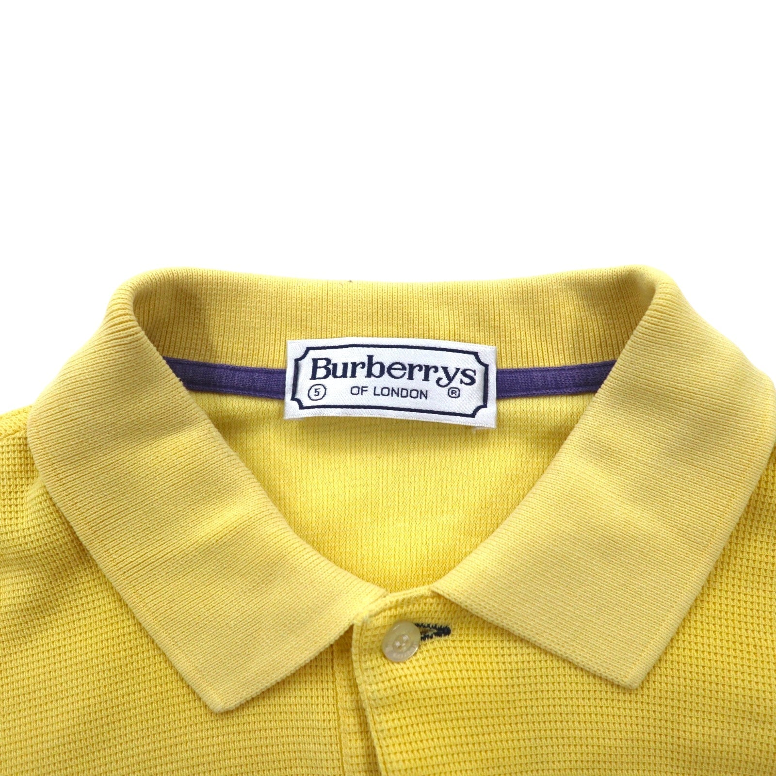 Burberrys OF LONDON Polo a maniche lunghe L Giallo Cotone Logo ricamato