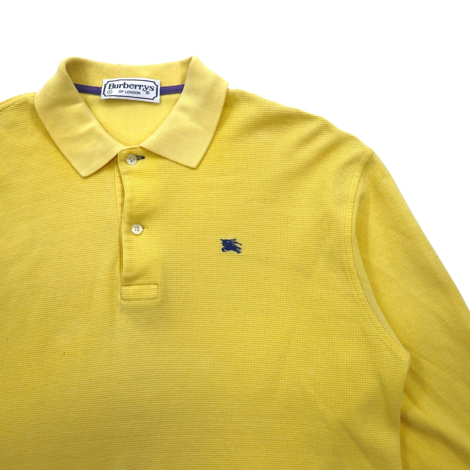 Burberrys OF LONDON Polo a maniche lunghe L Giallo Cotone Logo ricamato