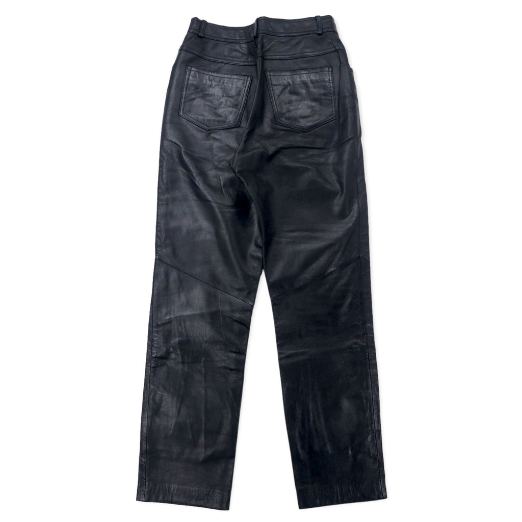 DANIER CANADA Pantaloni in pelle S Neri con cerniera lampo