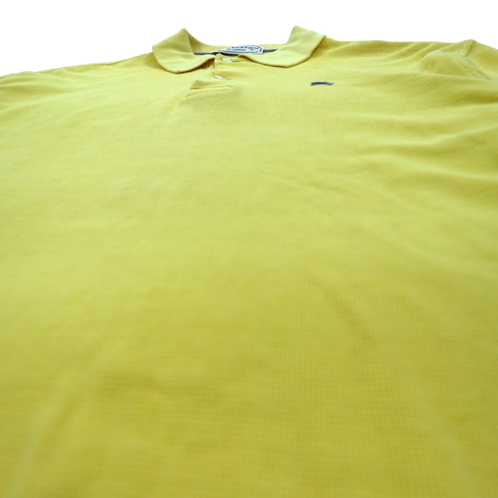 Burberrys OF LONDON Polo a maniche lunghe L Giallo Cotone Logo ricamato