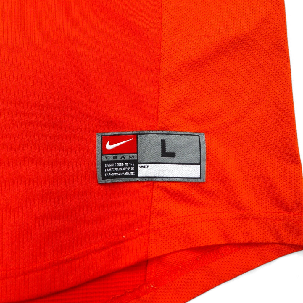 NIKE maglia da gioco anni 2000 TEAM L arancione poliestere logo Swoosh