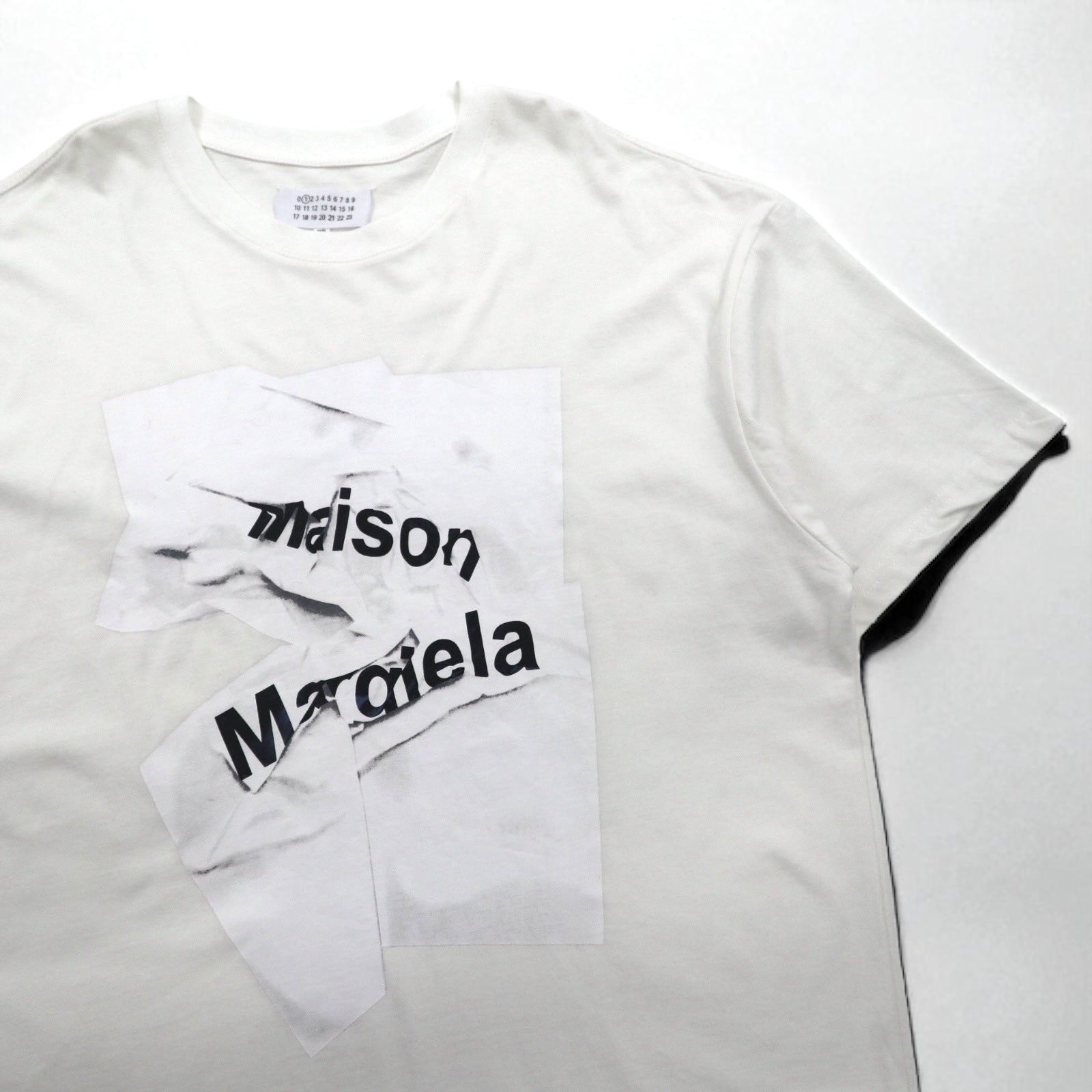Maison Margiela Linea 1 T-shirt con stampa grafica XL bianco cotone made in Italy