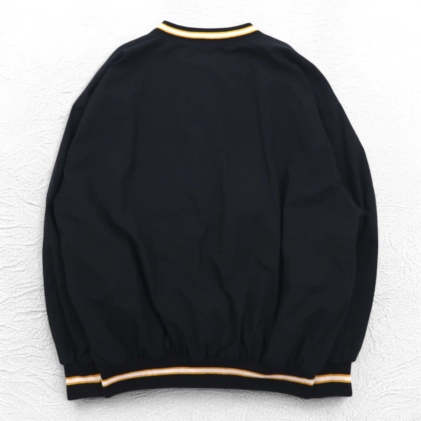 LEGENDS ATHLETIC USA 90s Giacca a vento in nylon a pullover con scollo a costine XL nera college GRAMBLING logo ad arco