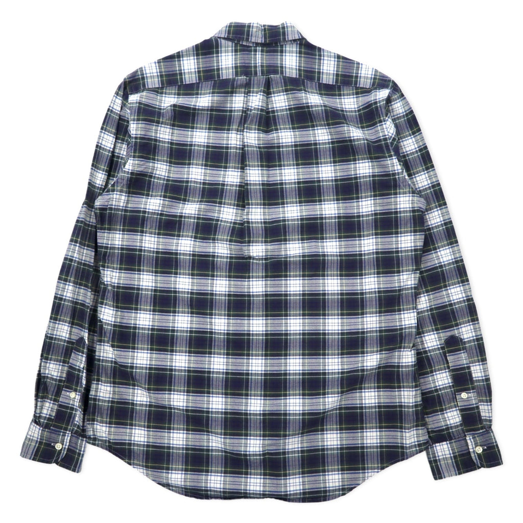 Camicia button-down RALPH LAUREN M verde a quadri, cotone, ricamo piccolo pony