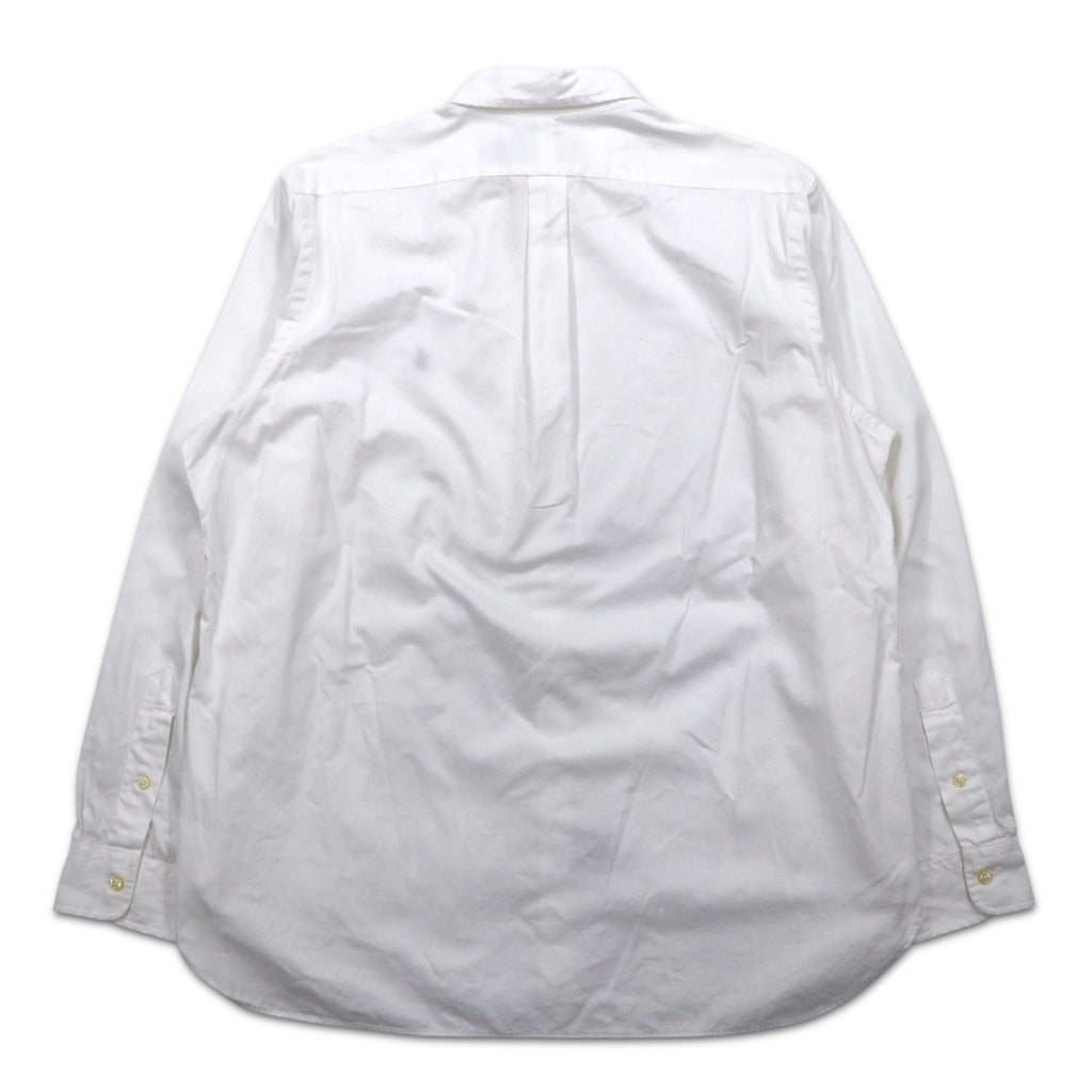 RALPH LAUREN Camicia button-down in oxford, taglia XL, colore bianco, cotone, piccolo ricamo con pony, made in Sri Lanka