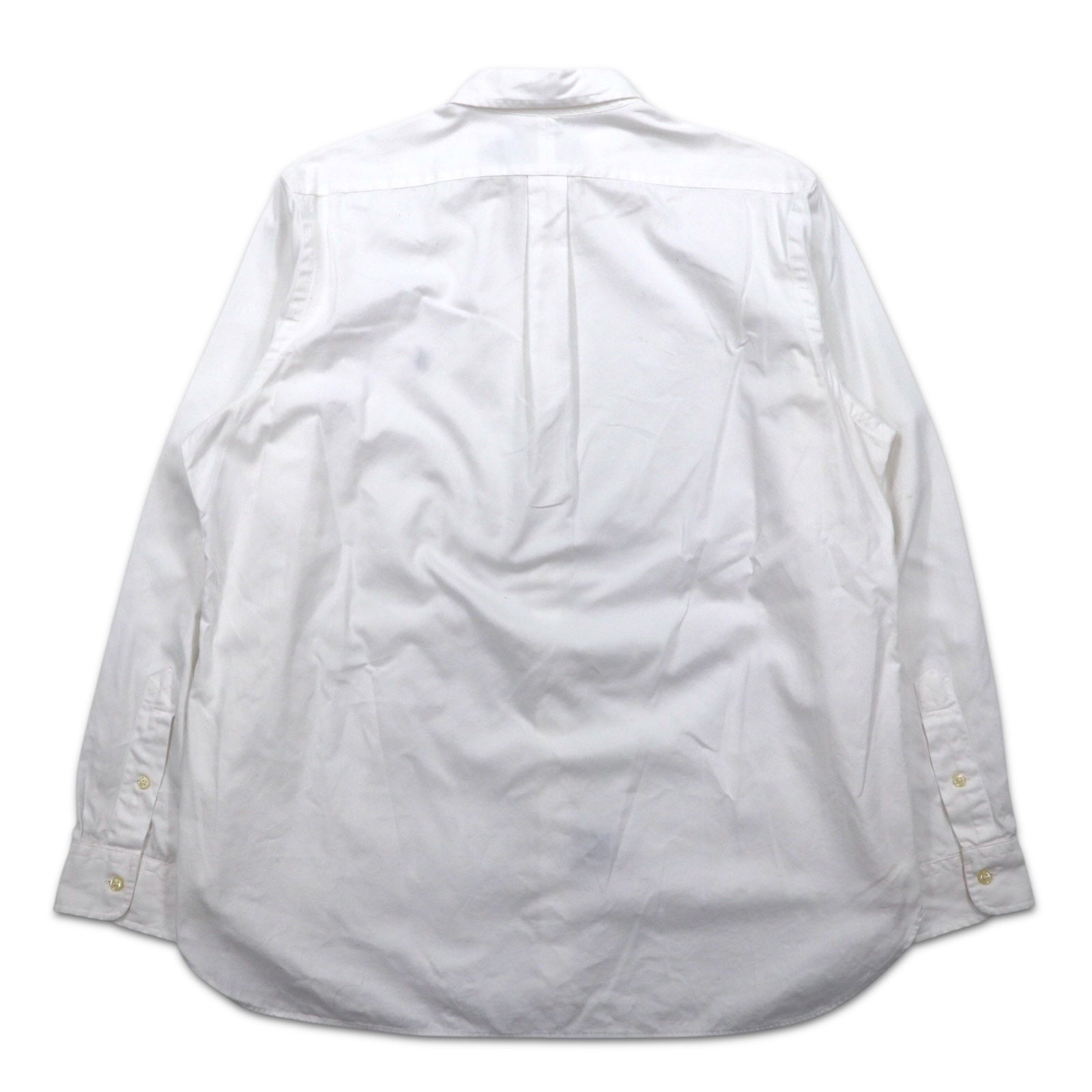 RALPH LAUREN Camicia button-down in oxford, taglia XL, colore bianco, cotone, piccolo ricamo con pony, made in Sri Lanka