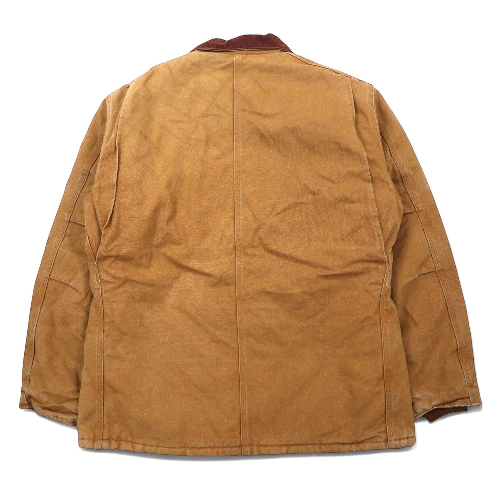 Carhartt USA Giacca tradizionale in tela di cotone, taglia 46 TALL, colore beige, colletto in velluto a coste, fodera trapuntata, imbottitura termica Arctic Traditional Coat C03