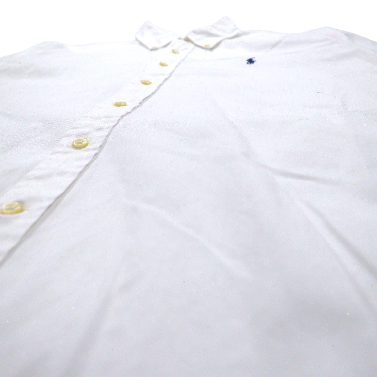RALPH LAUREN Camicia button-down in oxford, taglia XL, colore bianco, cotone, piccolo ricamo con pony, made in Sri Lanka