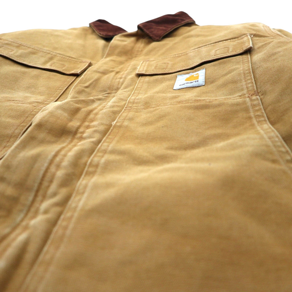 Carhartt USA Giacca tradizionale in tela di cotone, taglia 46 TALL, colore beige, colletto in velluto a coste, fodera trapuntata, imbottitura termica Arctic Traditional Coat C03