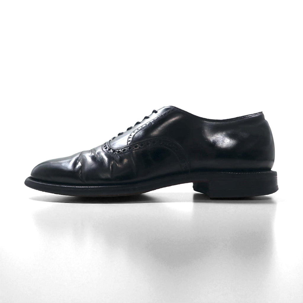 THE JOHNSTON & MURPHY SHOE 70年代 USA製 サドル ドレスシューズ 27-27.5cm ブラック レザー