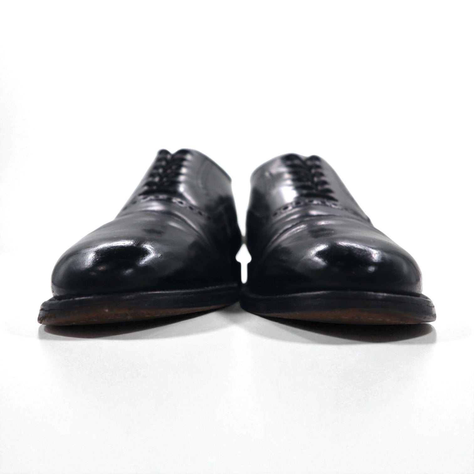 THE JOHNSTON & MURPHY SHOE 70年代 USA製 サドル ドレスシューズ 27-27.5cm ブラック レザー