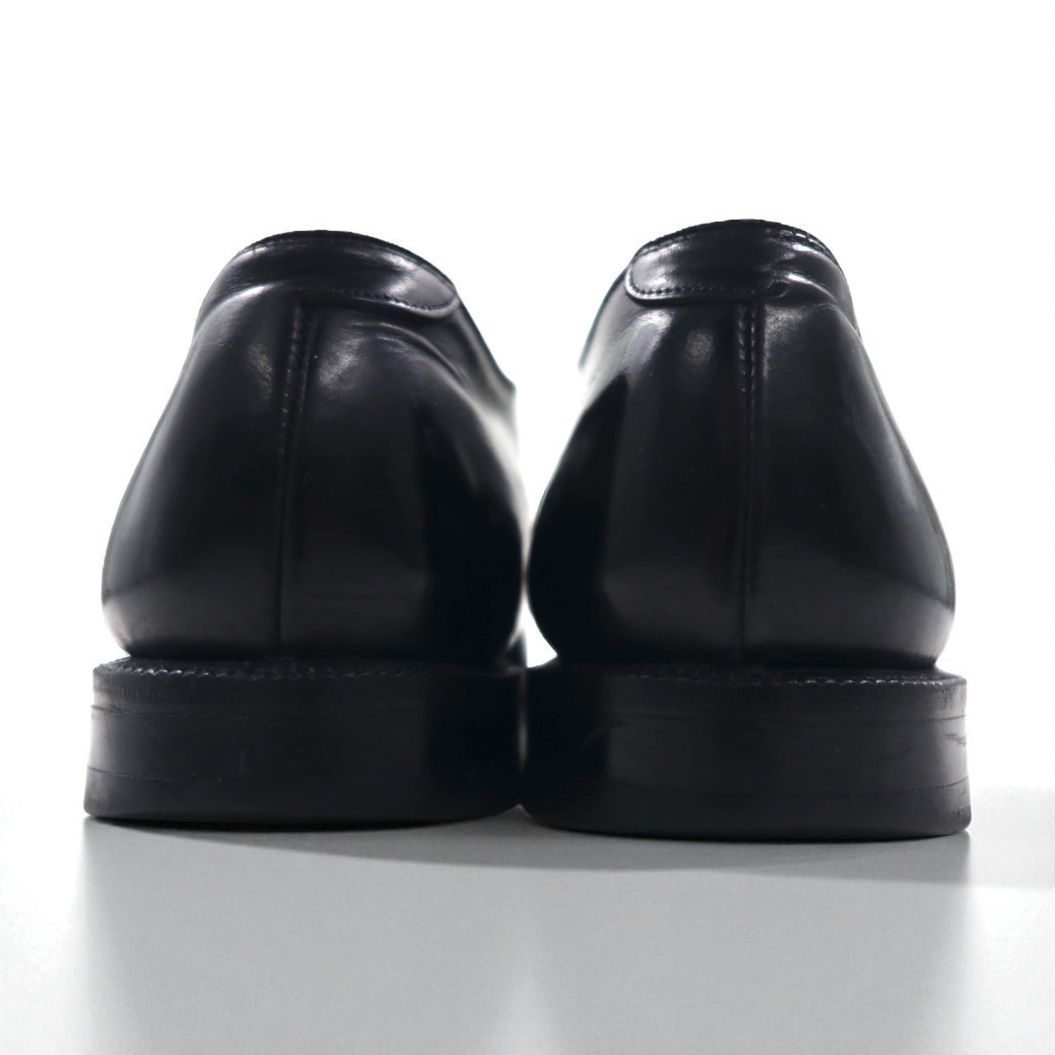 THE JOHNSTON & MURPHY SHOE 70年代 USA製 サドル ドレスシューズ 27-27.5cm ブラック レザー