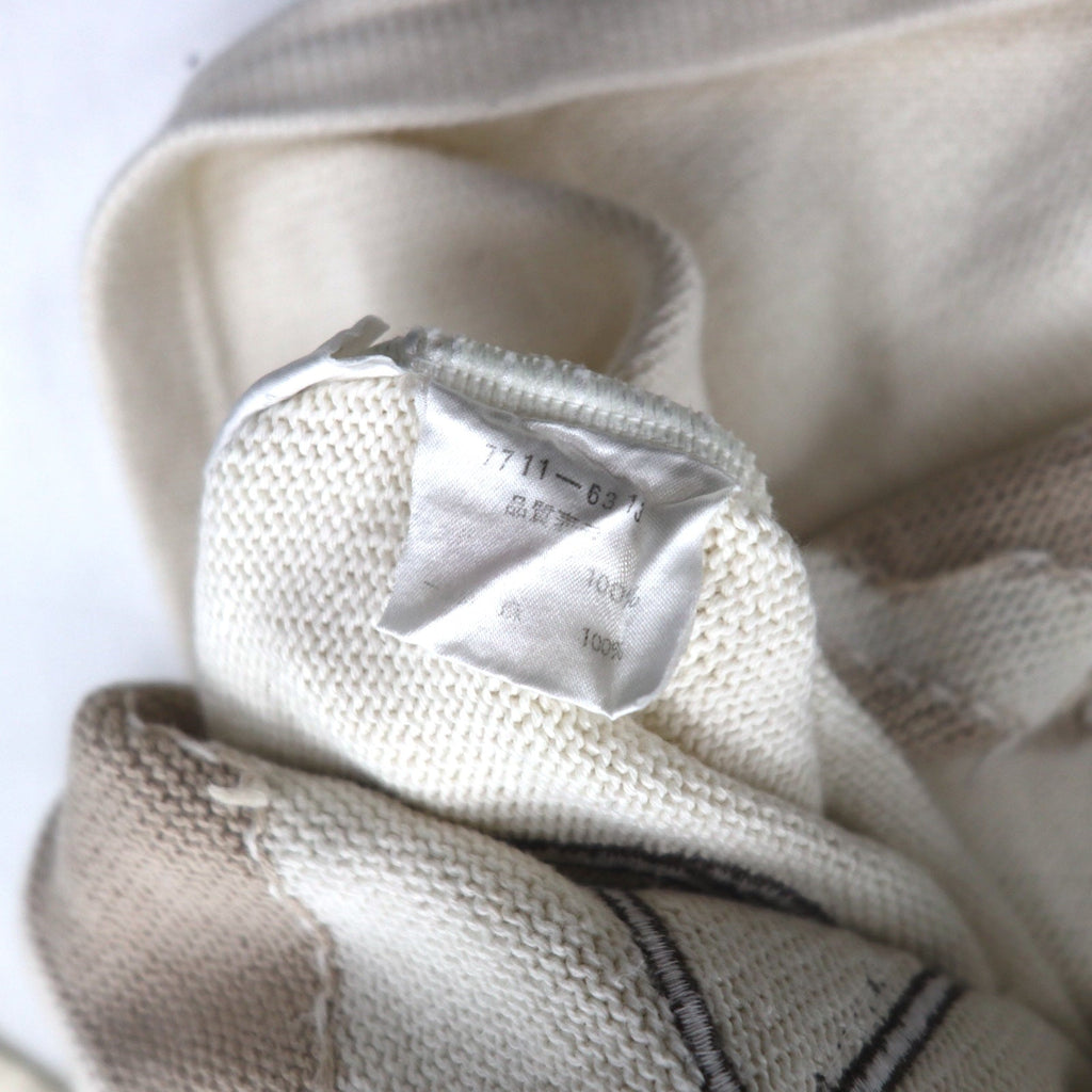 Castelbajac Sport anni '90 maglione in maglia a intarsi taglia M beige lino con personaggio made in Japan