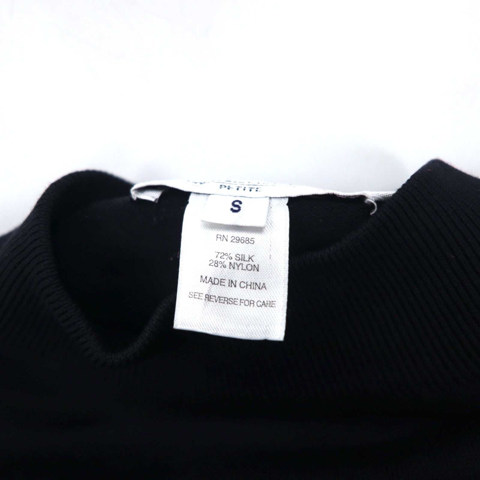 PENDLETON Maglione in seta a collo alto taglia S nero in nylon