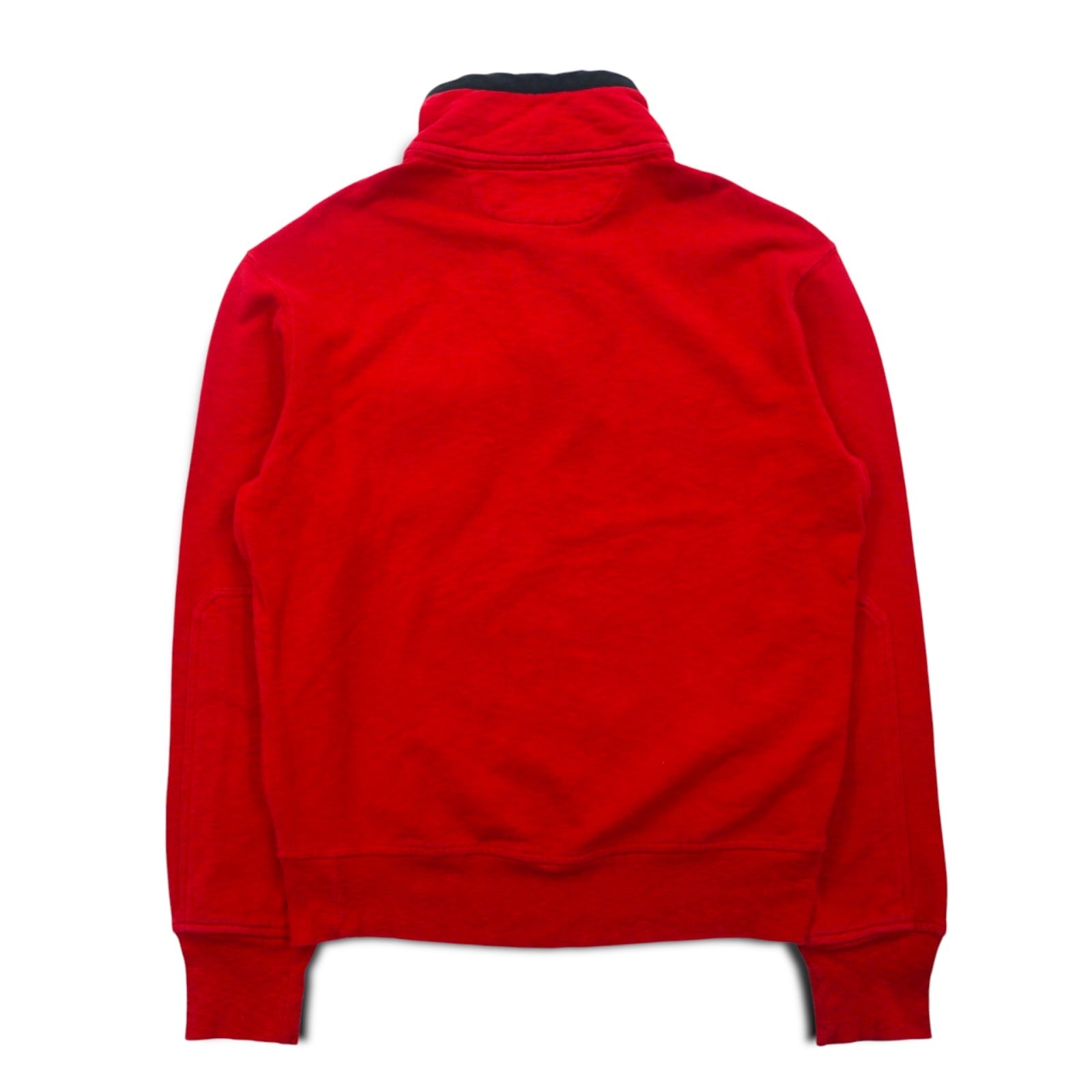Polo by Ralph Lauren ハーフジップ スウェット S レッド 胸ポケットTALONジップ スナップボタン