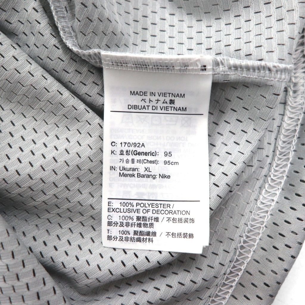NIKE Top corto in mesh T-shirt manica corta in mesh XL Grigio Tie-Dye Poliestere CZ9325-084
