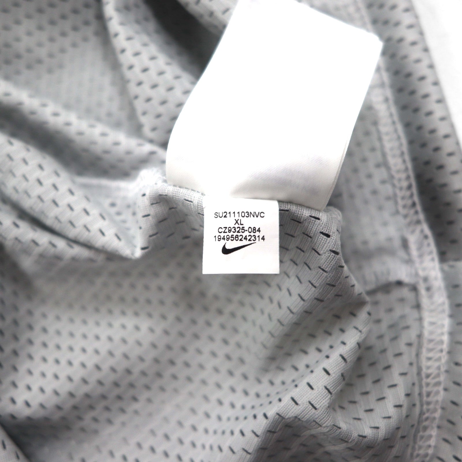 NIKE Top corto in mesh T-shirt manica corta in mesh XL Grigio Tie-Dye Poliestere CZ9325-084