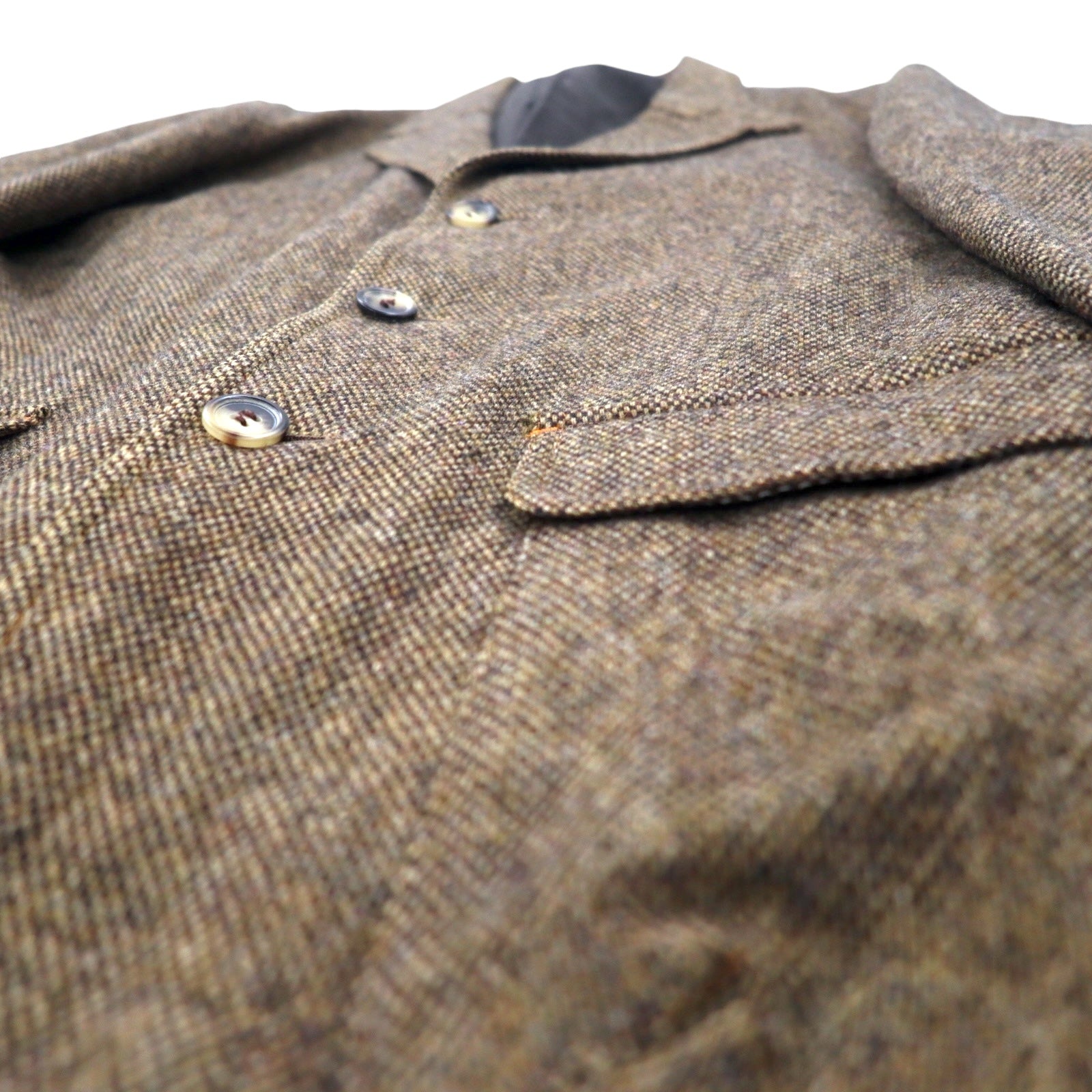 Paul Smith Giacca sartoriale in tweed a 3 bottoni, taglia M, marrone, lana, made in Japan
