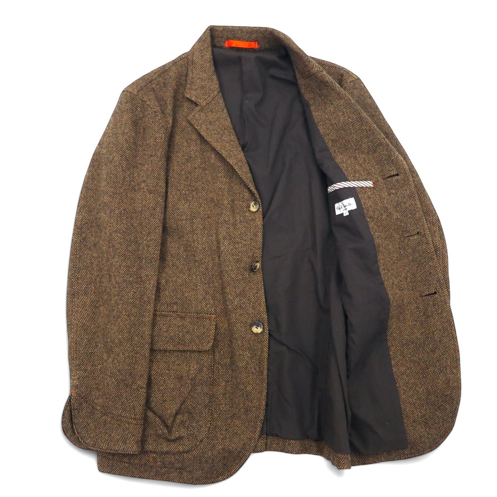 Paul Smith Giacca sartoriale in tweed a 3 bottoni, taglia M, marrone, lana, made in Japan