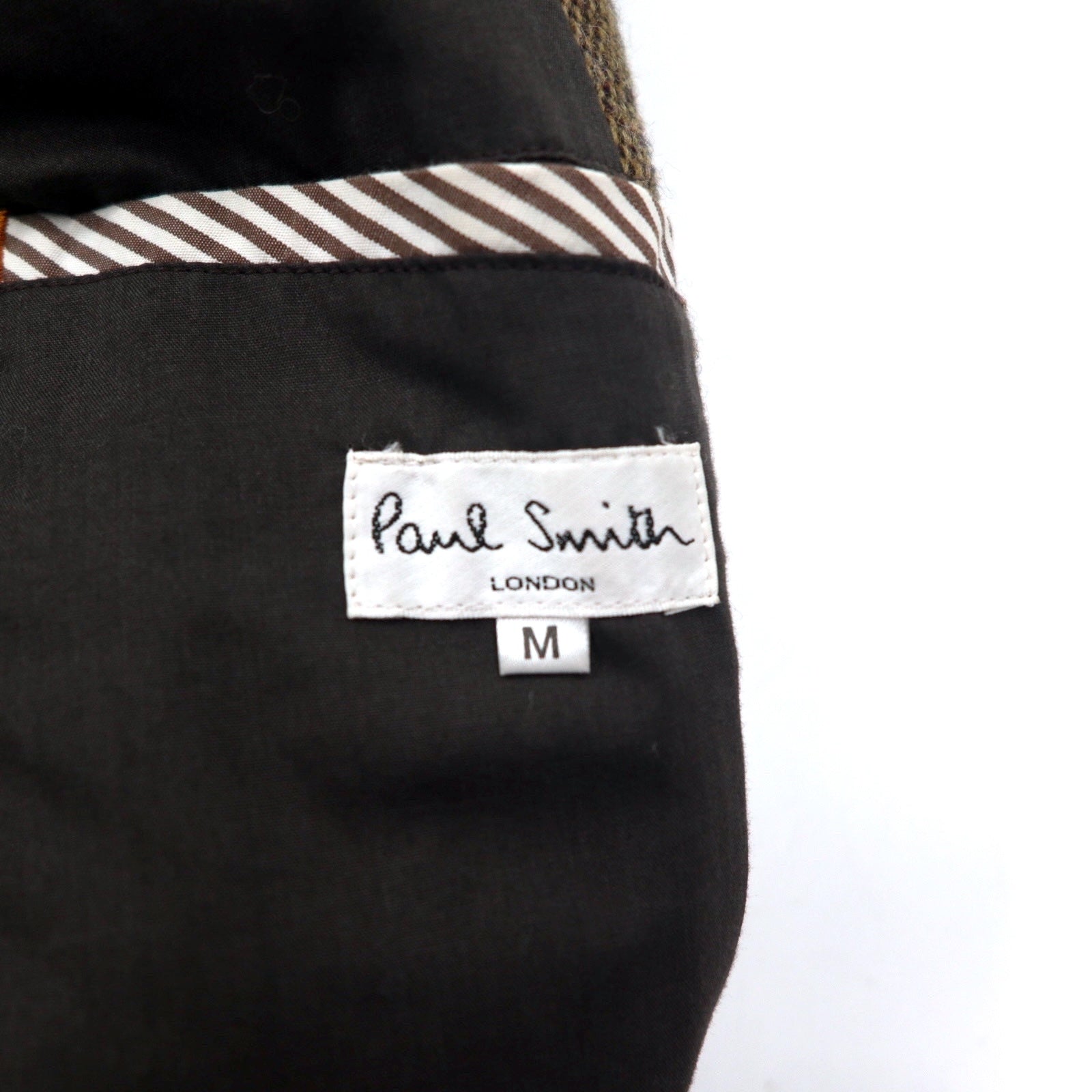 Paul Smith Giacca sartoriale in tweed a 3 bottoni, taglia M, marrone, lana, made in Japan