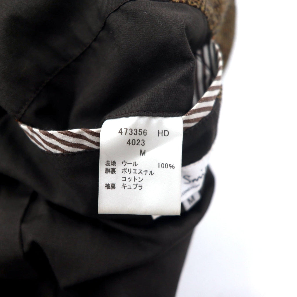 Paul Smith Giacca sartoriale in tweed a 3 bottoni, taglia M, marrone, lana, made in Japan