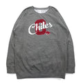 Chiles ビッグサイズ カレッジプリント スウェット XL グレー コットン 裏起毛 フットボール