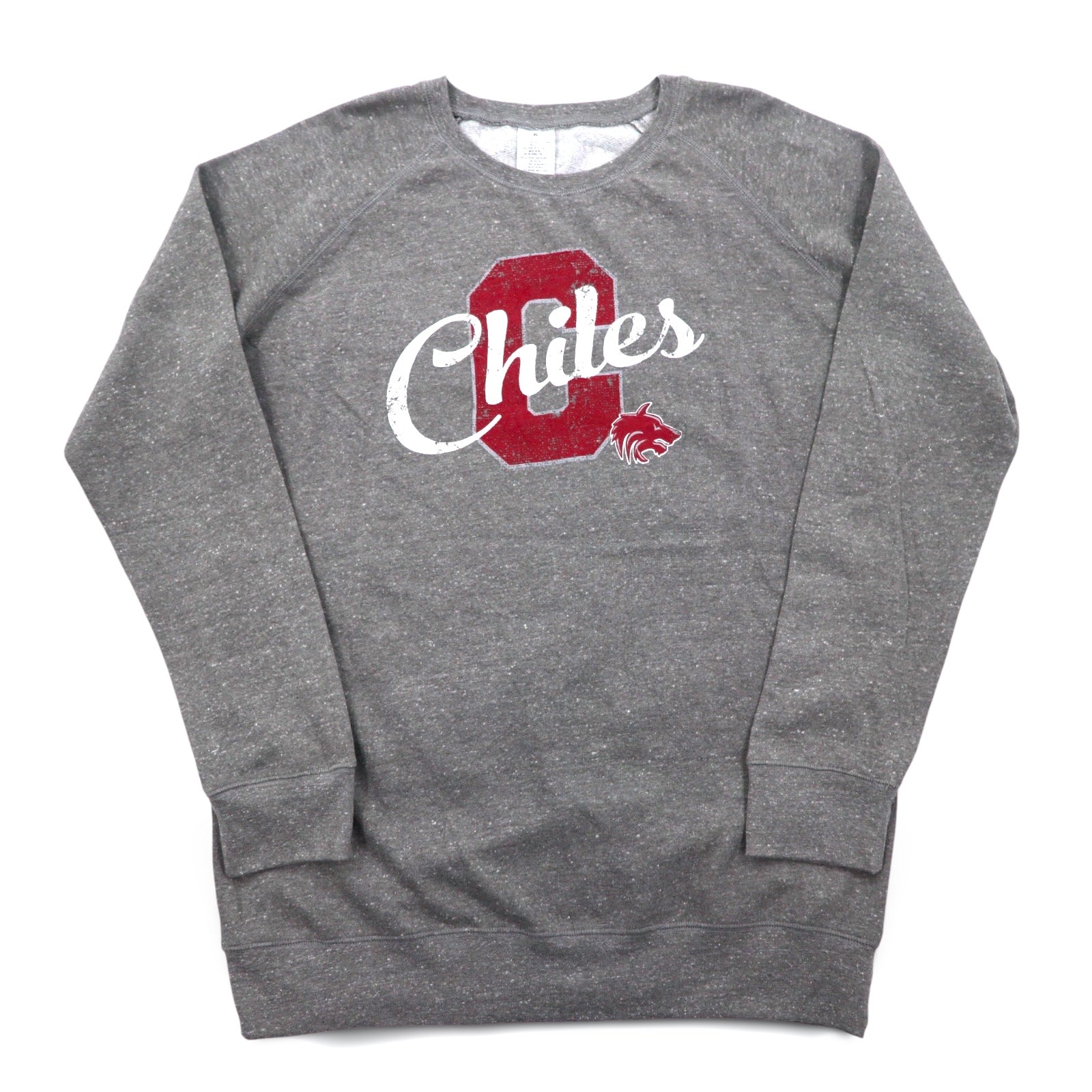 Chiles Felpa College Stampa Oversize XL Grigio Cotone Interno Felpato Football