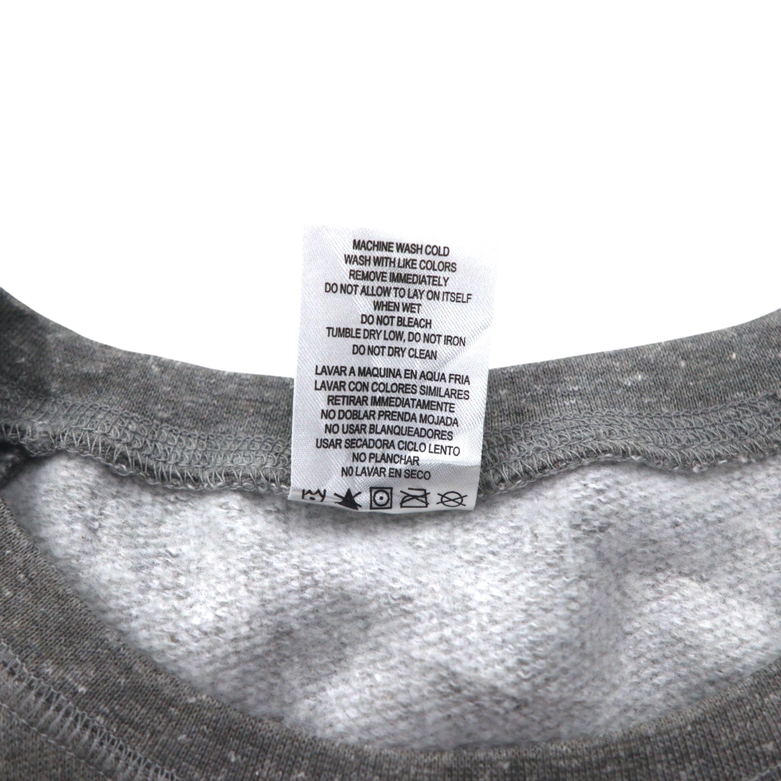 Chiles Felpa College Stampa Oversize XL Grigio Cotone Interno Felpato Football