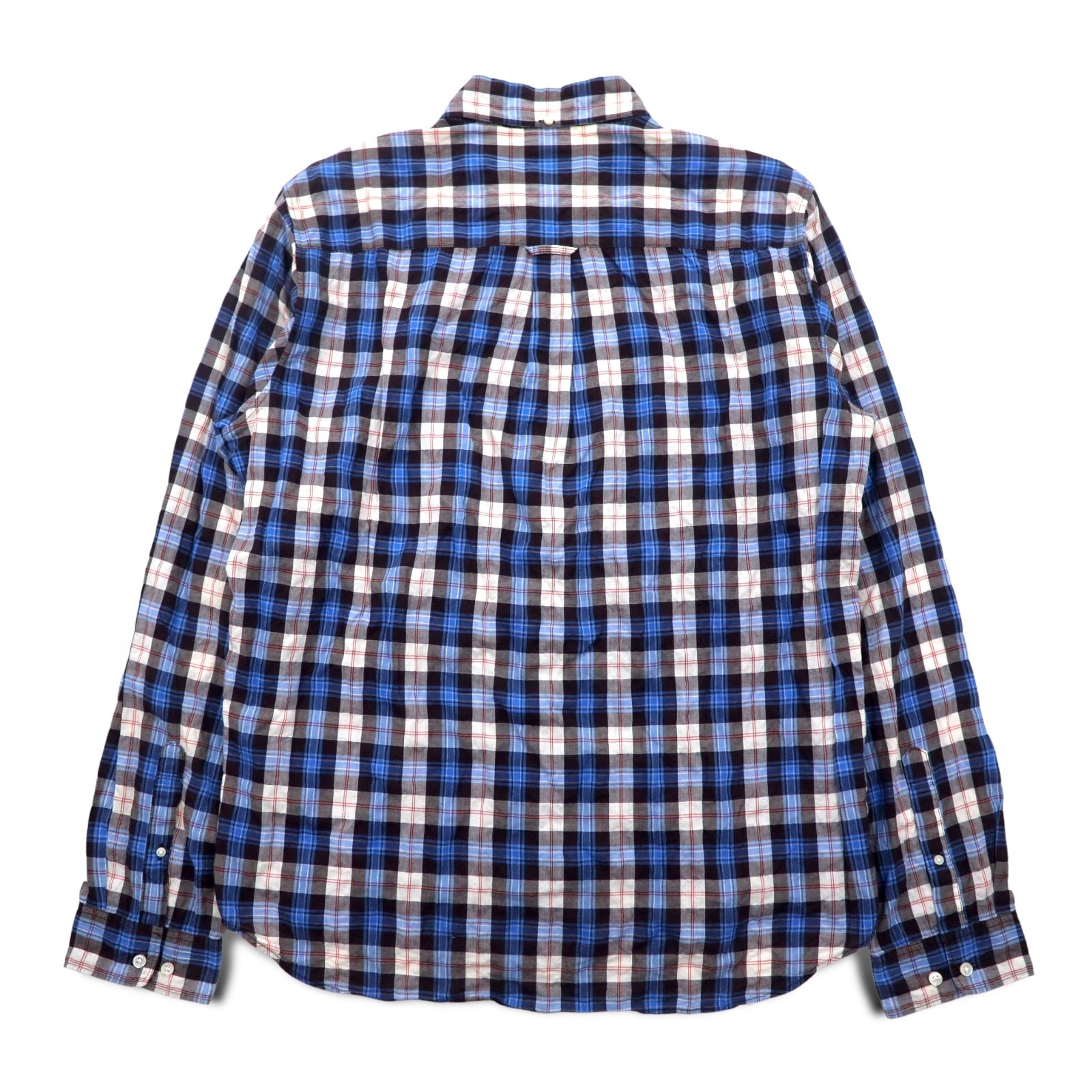 THE NORTH FACE ボタンダウンシャツ XL ブルー チェック コットン NR11248H