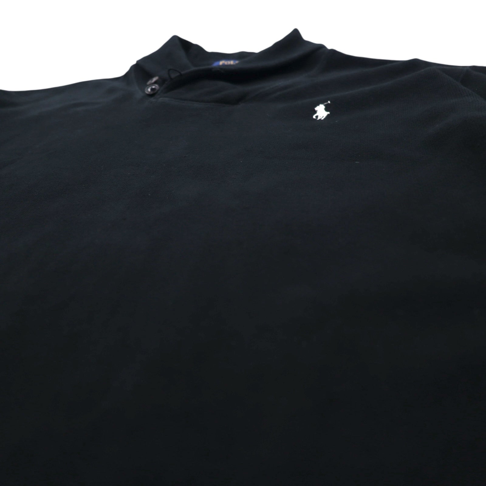 POLO RALPH LAUREN ショールカラー スウェット XL ブラック コットン スモールポニー刺繍