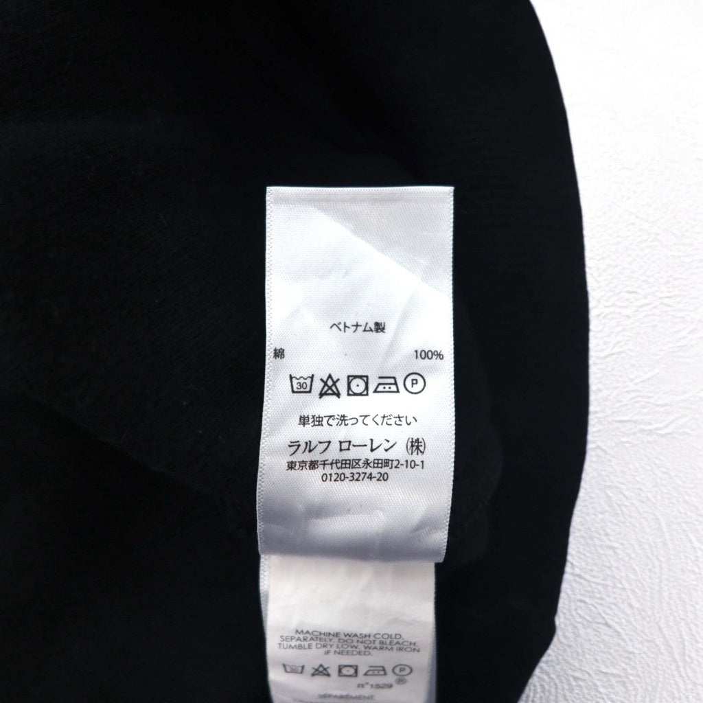 POLO RALPH LAUREN ショールカラー スウェット XL ブラック コットン スモールポニー刺繍