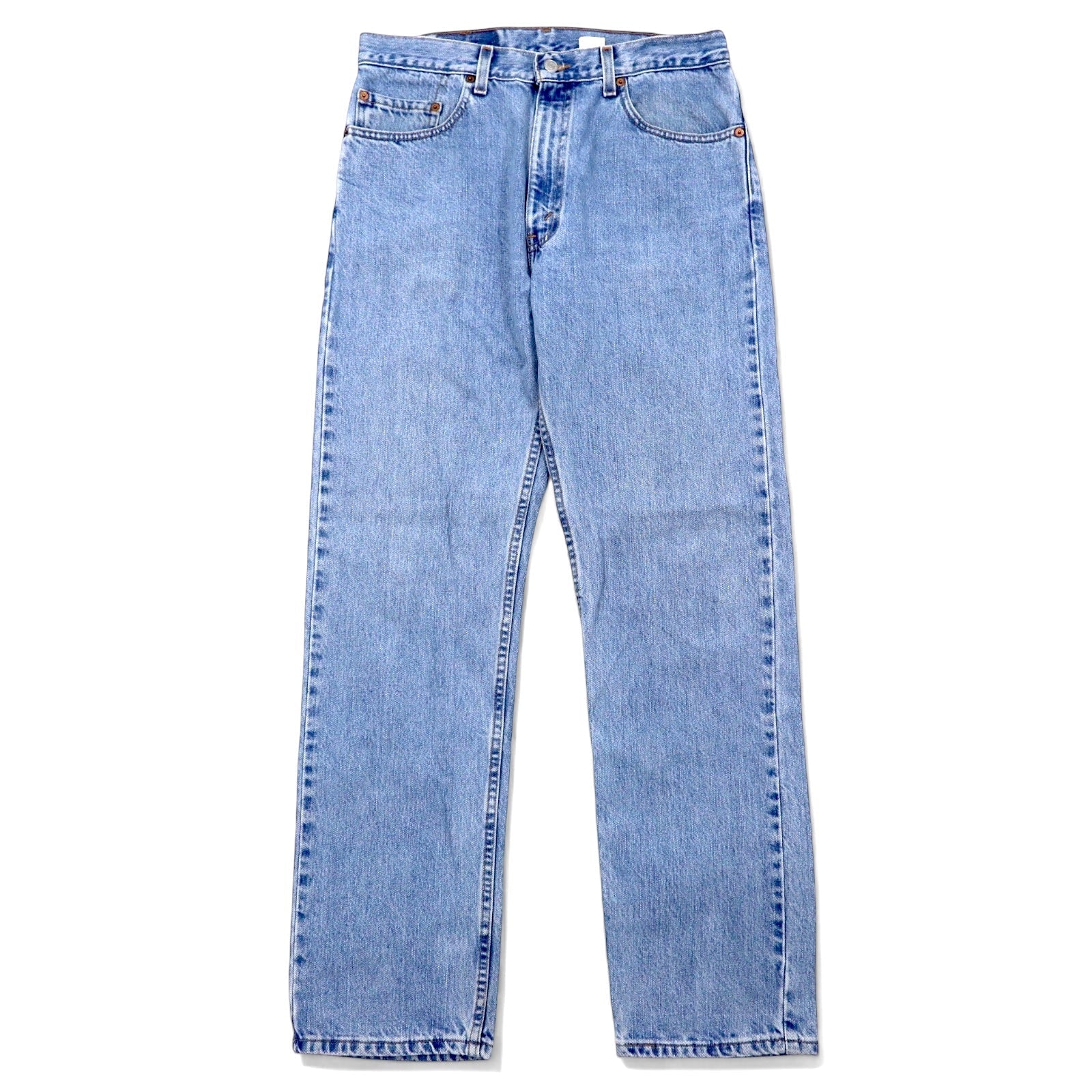Levi's Made in USA anni '00 505 Jeans lavaggio ghiaccio 34 Blu Cotone Chiusura con cerniera REGULAR FIT GAMBA DRITTA 505-4834