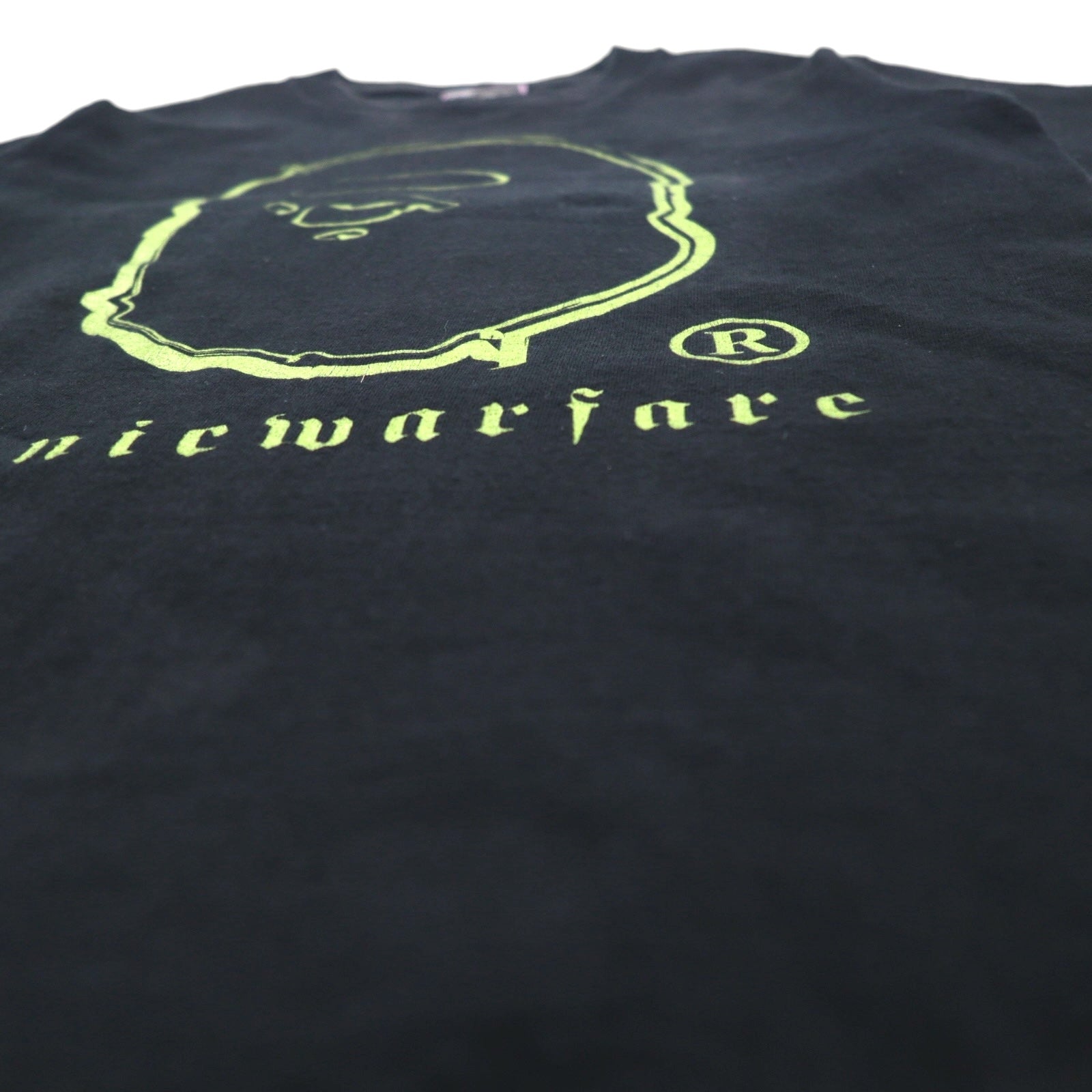 A Bathing Ape T-shirt con stampa logo, taglia XS, colore nero, cotone, stampa su entrambi i lati, made in Japan