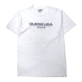 GUESS U.S.A. T-shirt anni '90 con stampa logo, taglia M, colore bianco, cotone, made in Messico