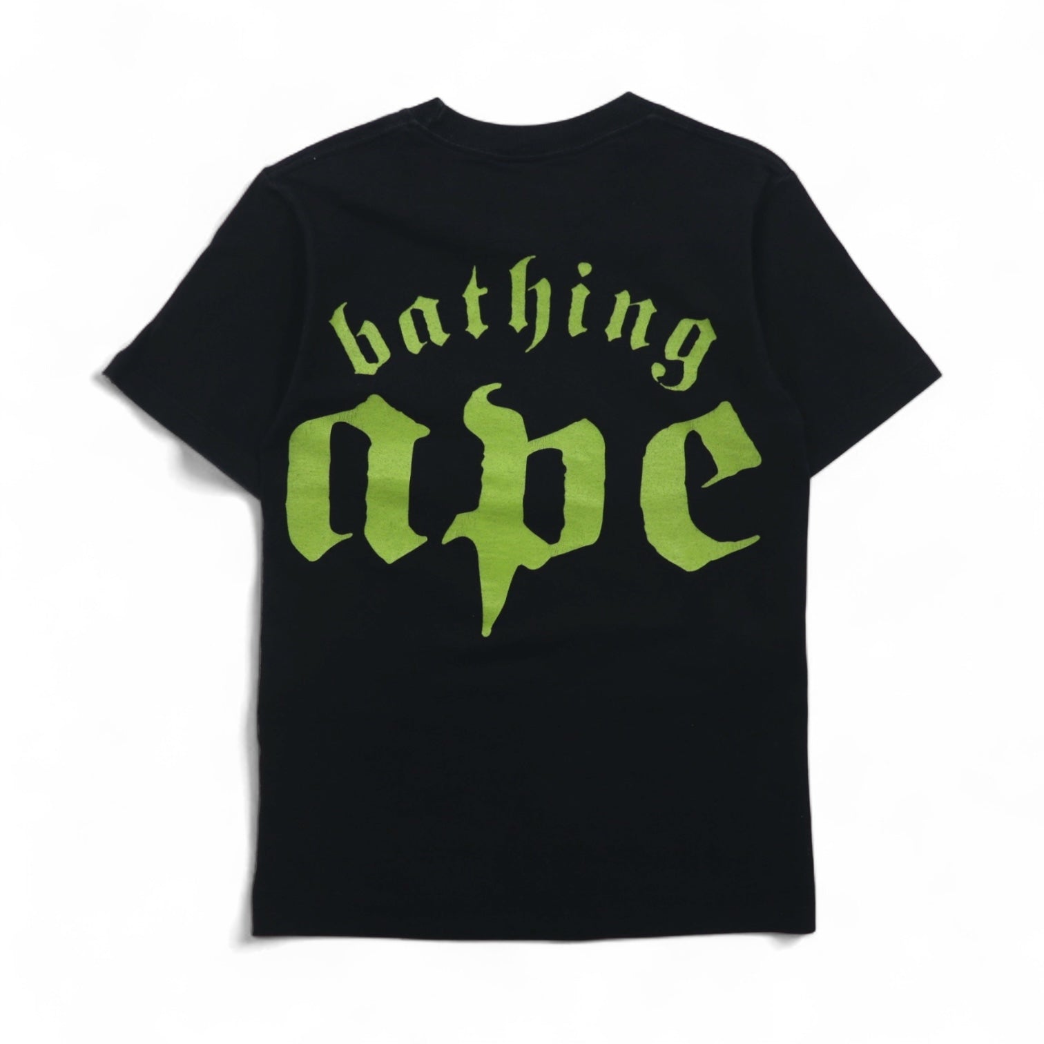 A Bathing Ape T-shirt con stampa logo, taglia XS, colore nero, cotone, stampa su entrambi i lati, made in Japan