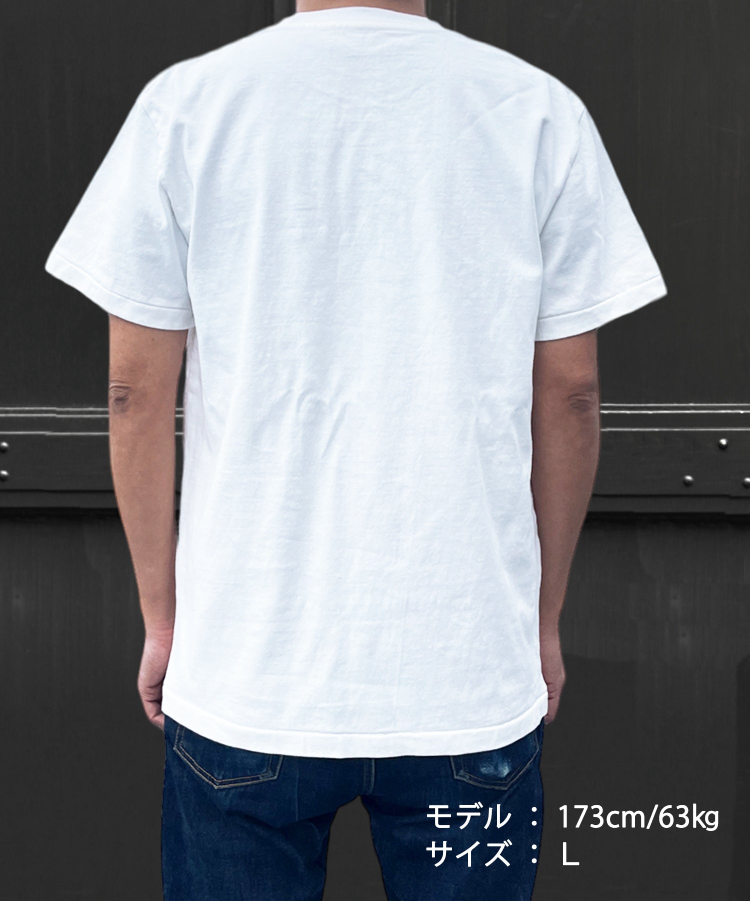 T-SHIRT A MANICA CORTA IN JERSEY DI COTONE INDIGO／INDIGO